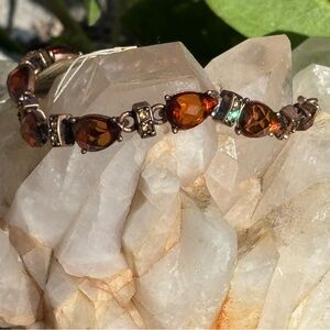 2028 Jewelry Amber Glass Vintage Copper Bracelet